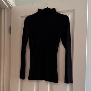Black Turtleneck Women's Top